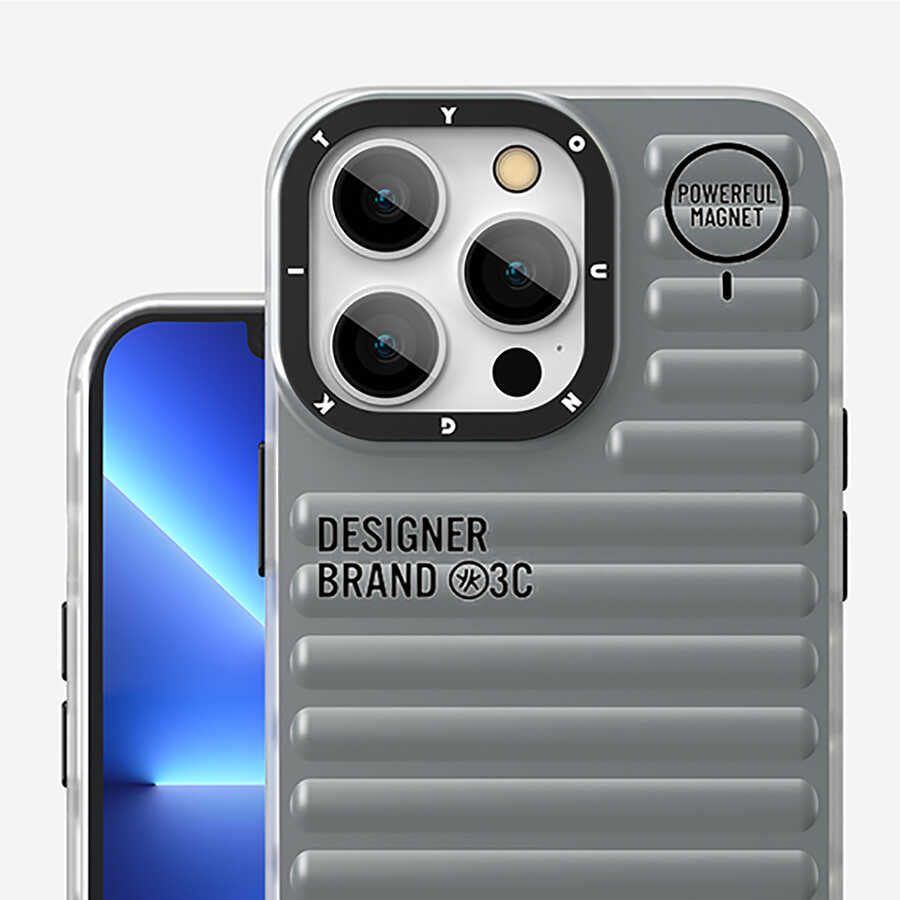 Apple iPhone 12 Pro Max Kılıf YoungKit Plain Coloured Serisi Kapak Gri