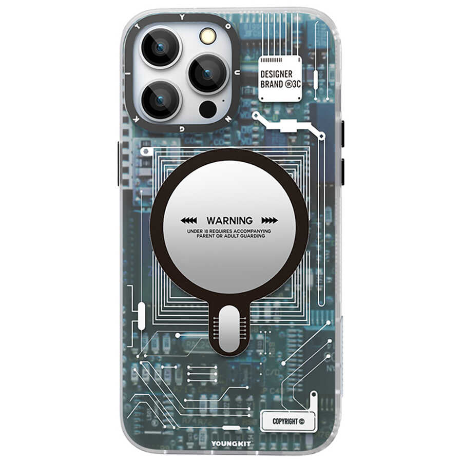 Apple iPhone 12 Pro Max Kılıf YoungKit Technology Serisi Kapak Mavi