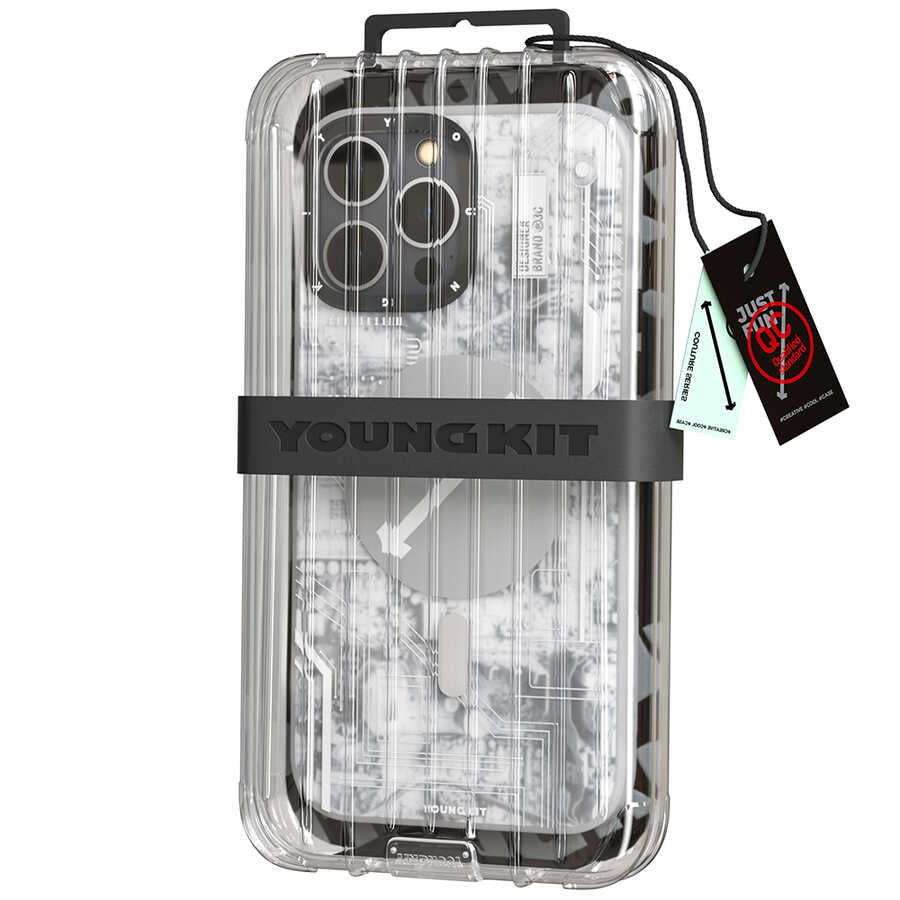 Apple iPhone 12 Pro Max Kılıf YoungKit Technology Serisi Kapak Mavi