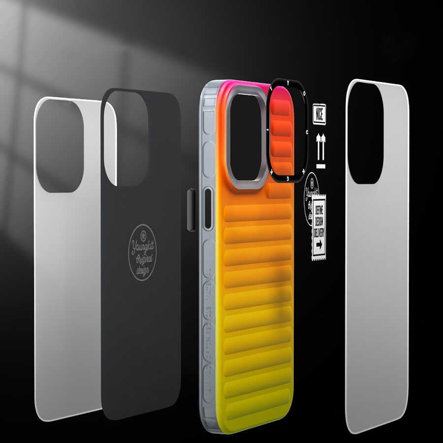 Apple iPhone 12 Pro Max Kılıf YoungKit The Secret Color Serisi Kapak Turuncu