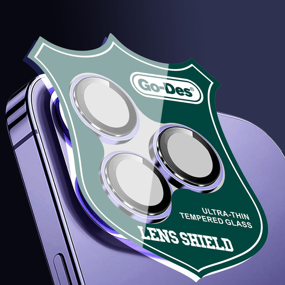 Apple iPhone 13 Go Des CL-10 Kamera Lens Koruyucu Gümüş