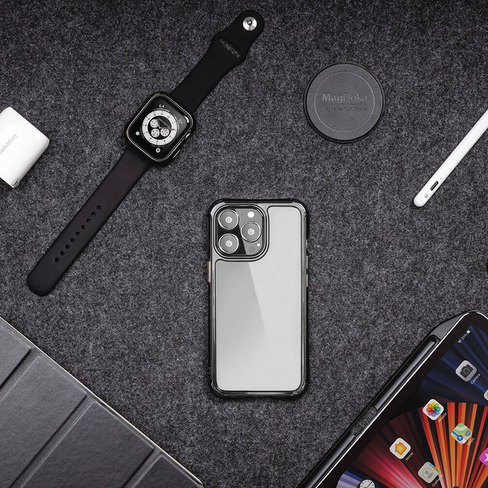 Apple iPhone 13 Kılıf Anti-Mikrobiyal Şok Önleyicili Şeffaf Lisanslı Switcheasy Alos Kapak Renksiz