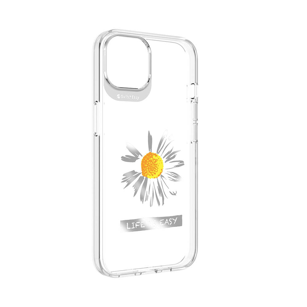 Apple iPhone 13 Kılıf Çift IMD Baskılı Lisanslı Switcheasy Artist Daisy Kapak Renksiz