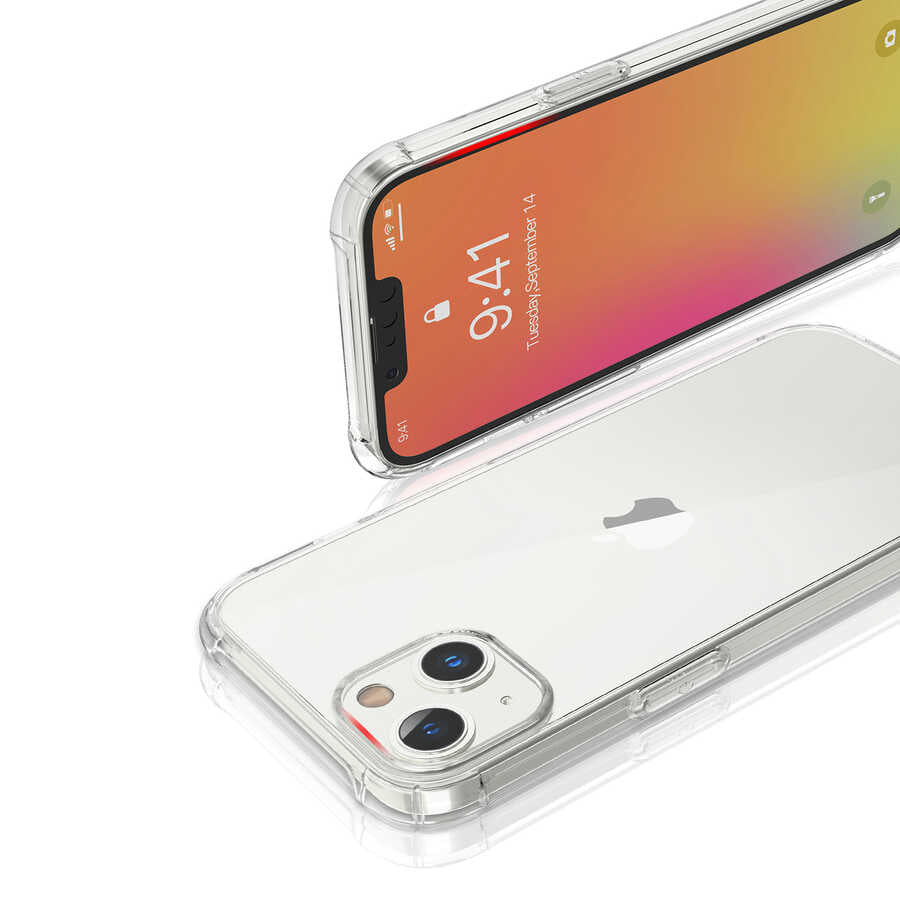 Apple iPhone 13 Kılıf Kajsa Transparent Kapak Renksiz