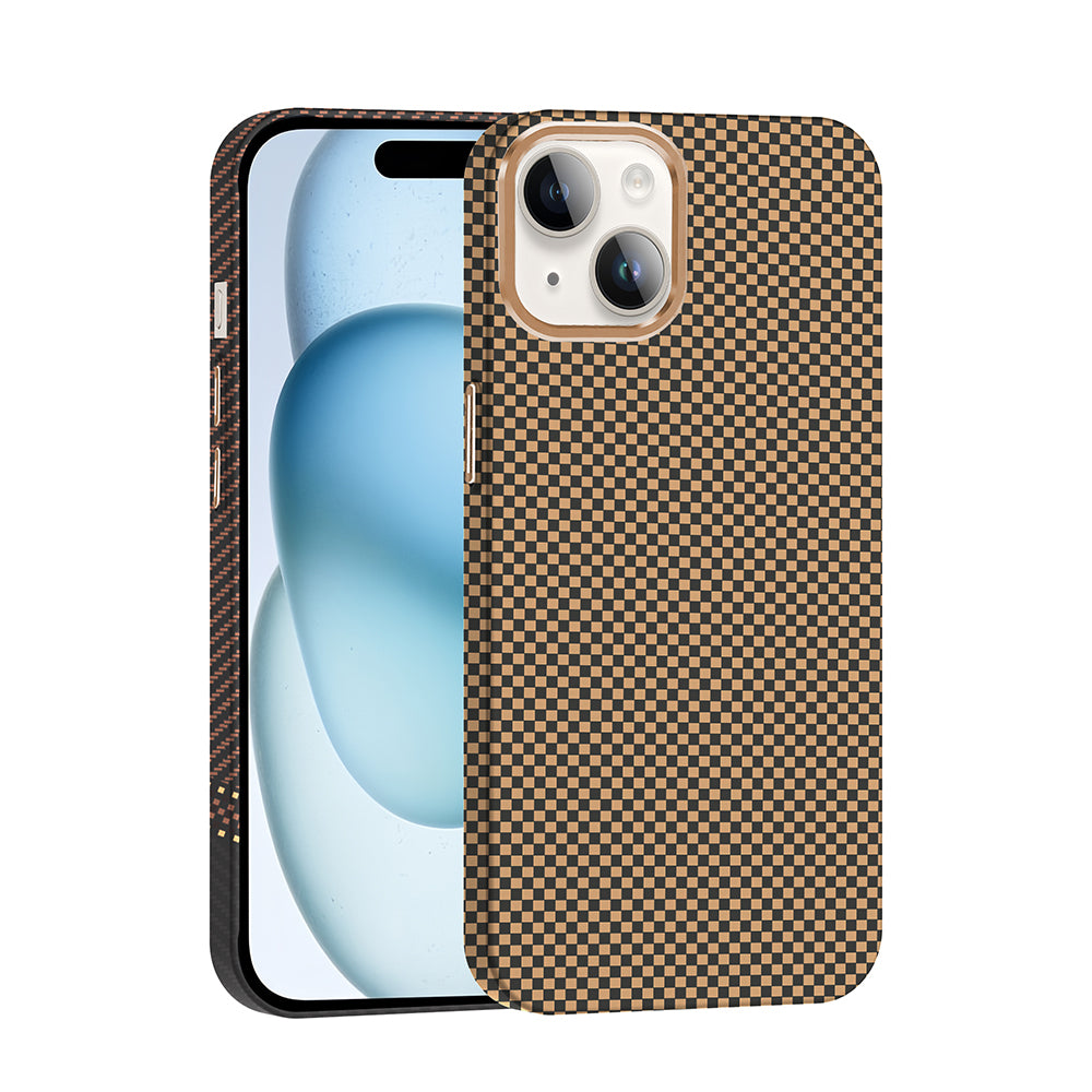 Apple iPhone 13 Kılıf M-safe Şarj Özellikli Karbon Fiber Görünümlü Zore Gros Kapak Lacivert