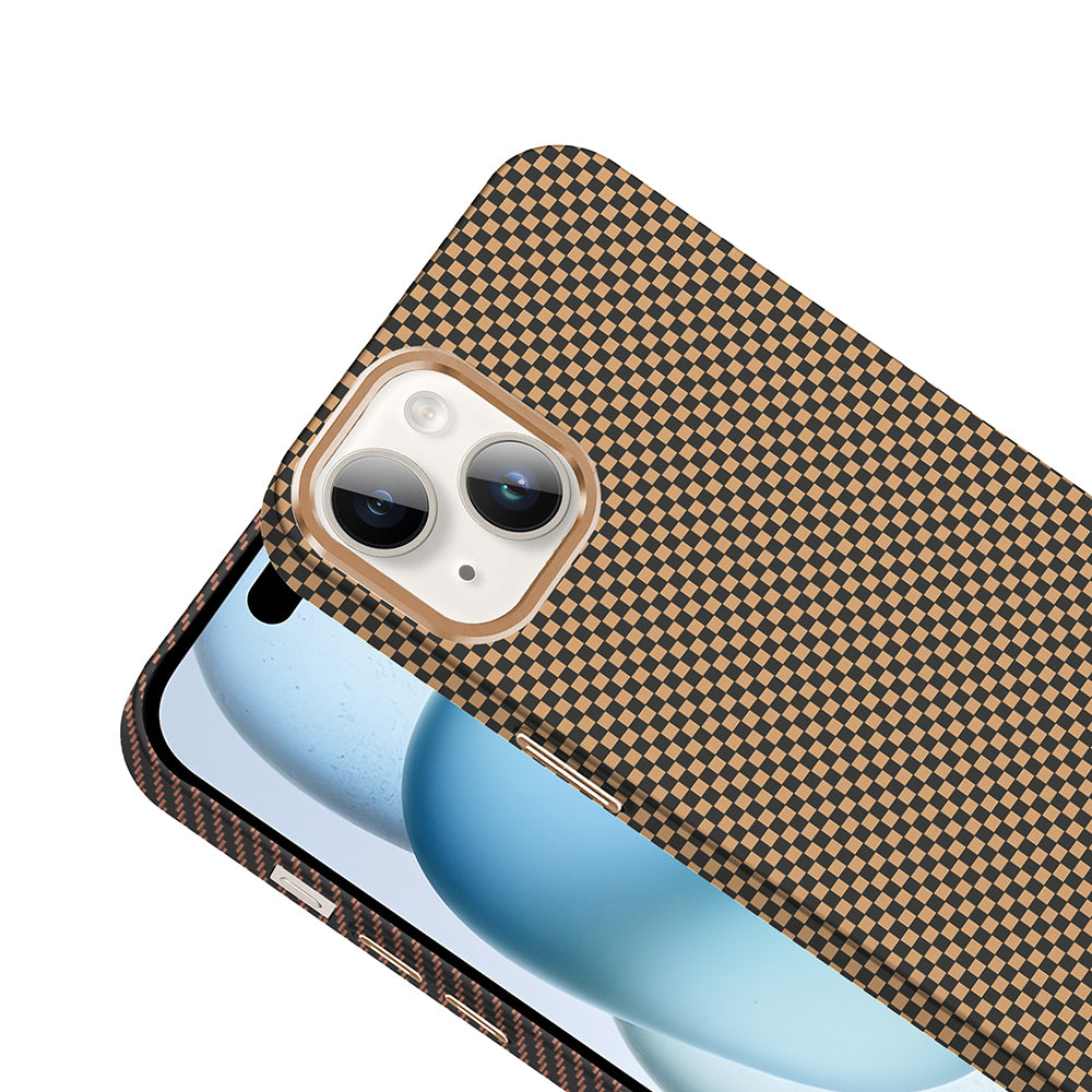 Apple iPhone 13 Kılıf M-safe Şarj Özellikli Karbon Fiber Görünümlü Zore Gros Kapak Siyah-Lacivert