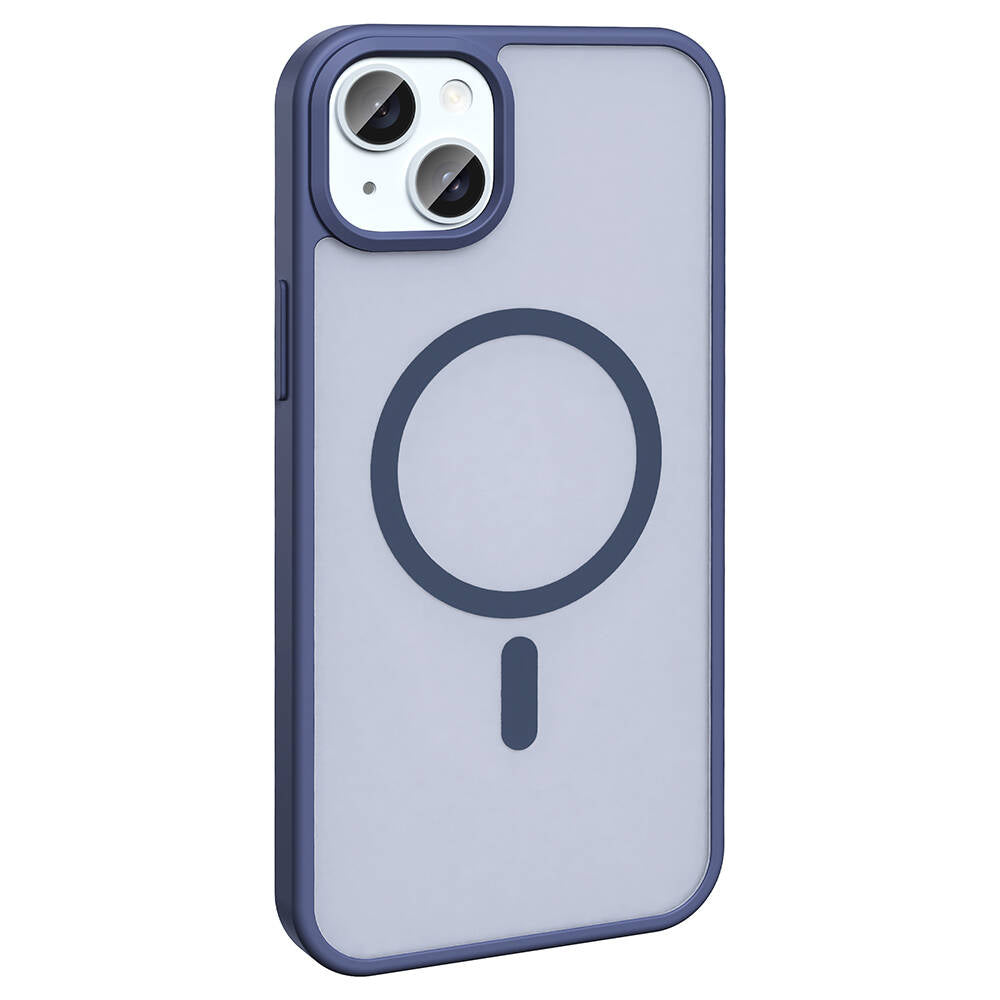 Apple iPhone 13 Kılıf M-safe Şarj Özellikli Mat Arka Yüzey Zore Sio Kapak Siyah