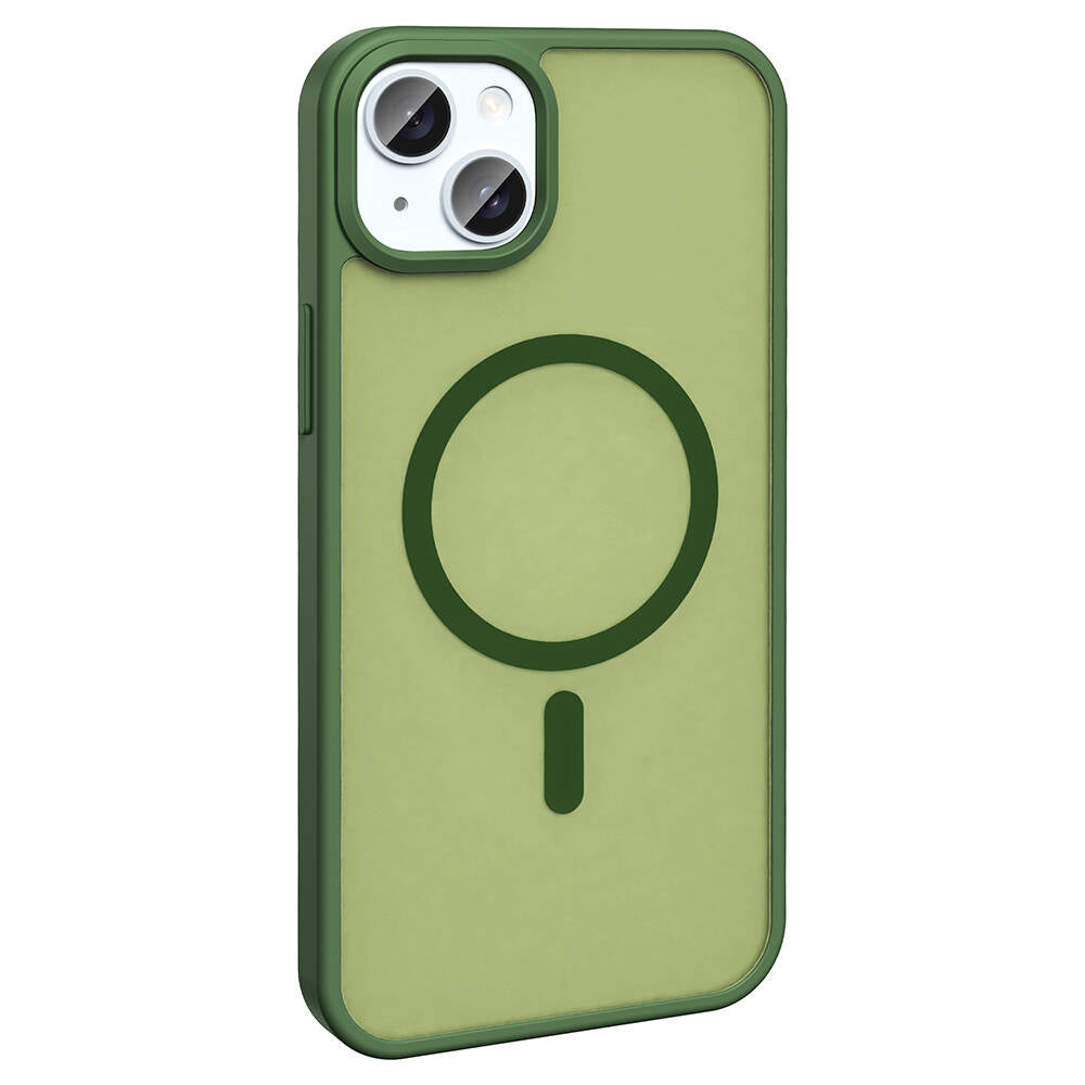 Apple iPhone 13 Kılıf M-safe Şarj Özellikli Mat Arka Yüzey Zore Sio Kapak Koyu Mor