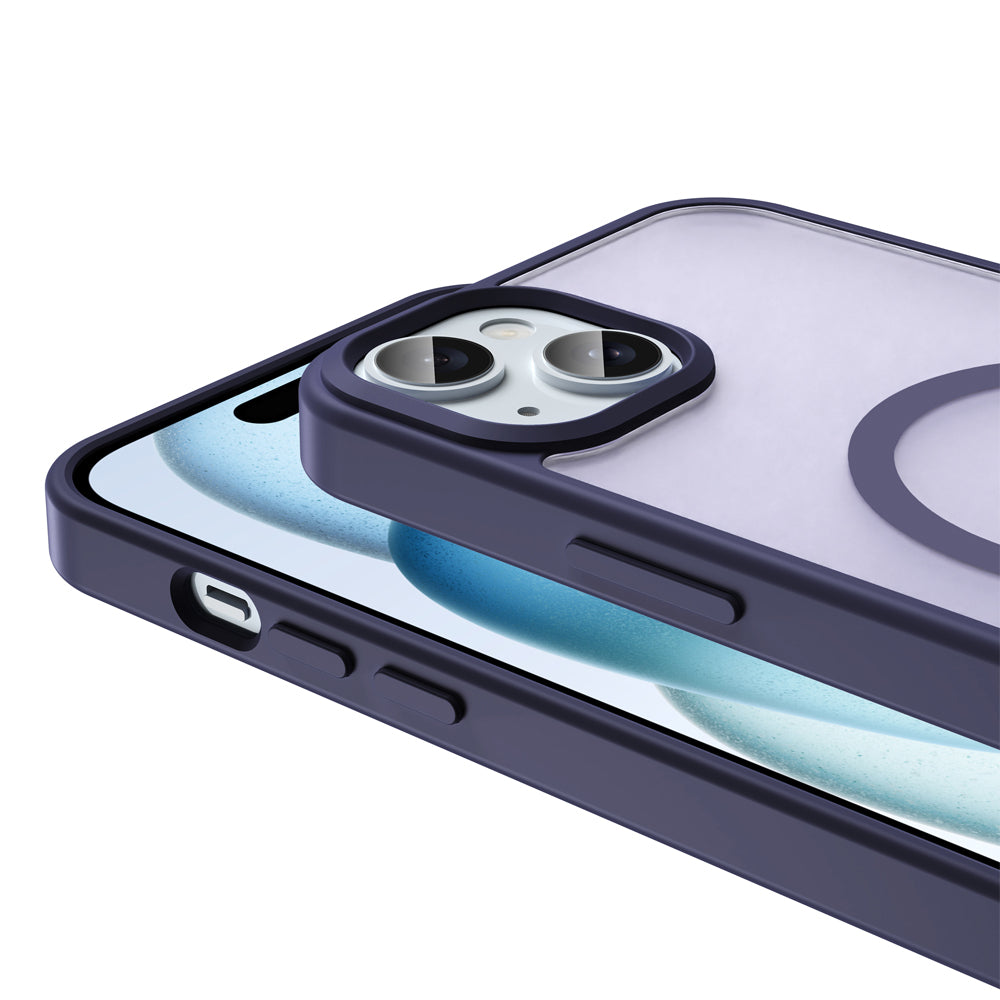 Apple iPhone 13 Kılıf M-safe Şarj Özellikli Mat Arka Yüzey Zore Sio Kapak Siyah