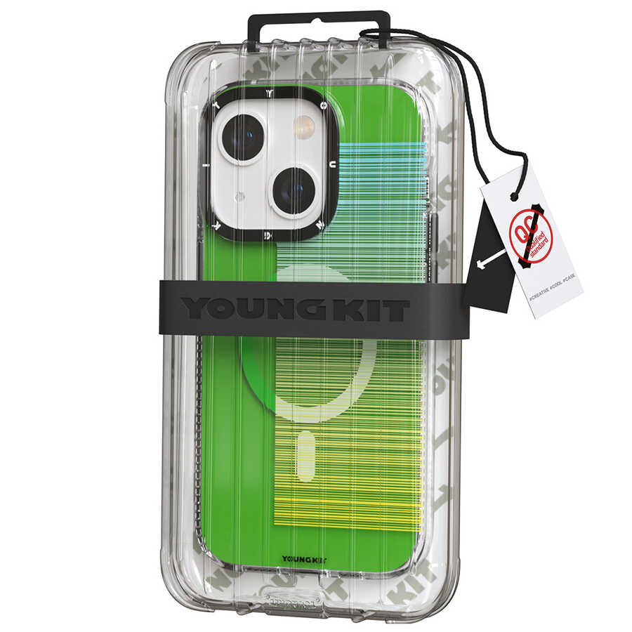 Apple iPhone 13 Kılıf Magsafe Şarj Özellikli Youngkit Pure Serisi Kapak Pembe