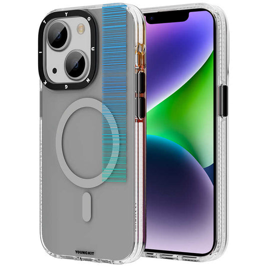 Apple iPhone 13 Kılıf Magsafe Şarj Özellikli Youngkit Pure Serisi Kapak Gri