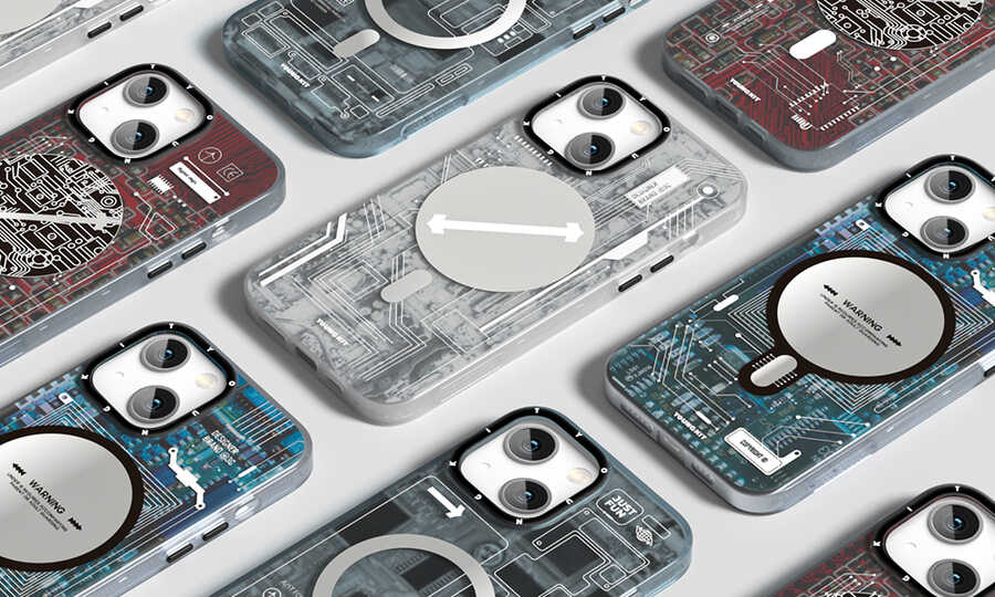 Apple iPhone 13 Kılıf Magsafe Şarj Özellikli YoungKit Technology Serisi Kapak Beyaz