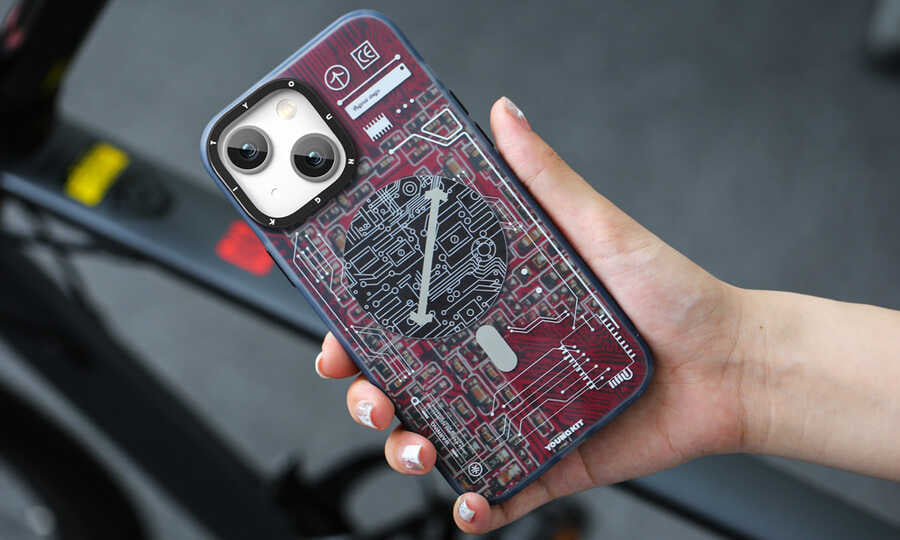 Apple iPhone 13 Kılıf Magsafe Şarj Özellikli YoungKit Technology Serisi Kapak Mavi