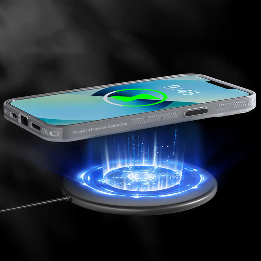 Apple iPhone 13 Kılıf Magsafe Şarj Özellikli YoungKit Technology Serisi Kapak Siyah