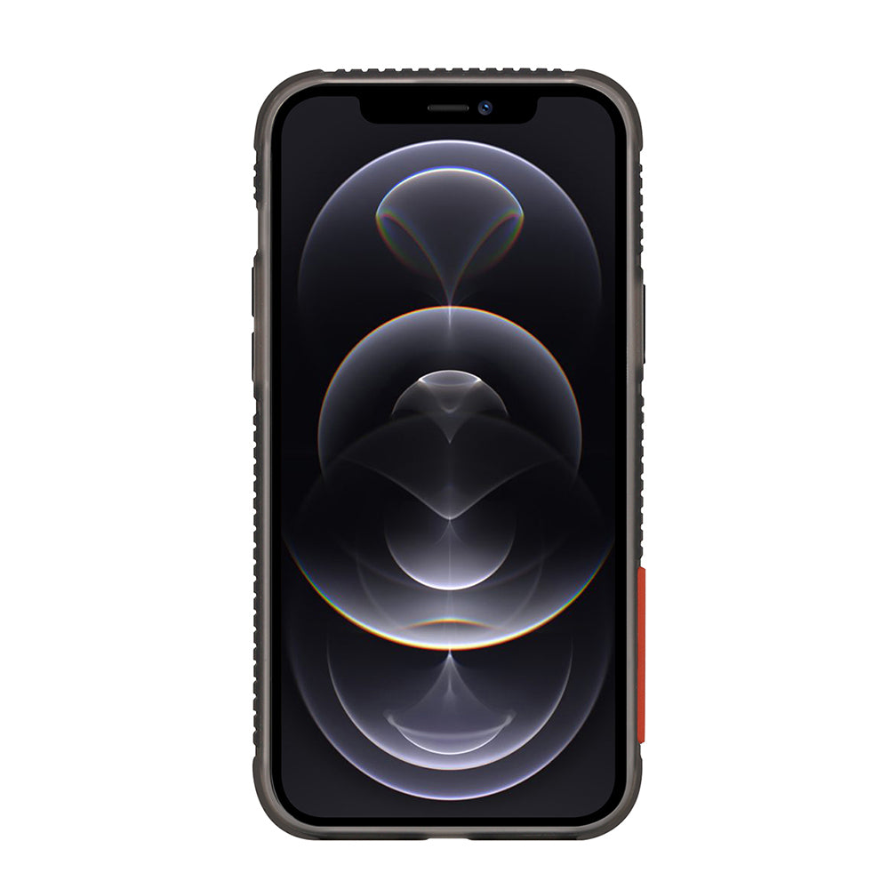 Apple iPhone 13 Kılıf Skinarma Şeffaf Desenli Standlı Ryoiki Kapak Siyah-Kırmızı