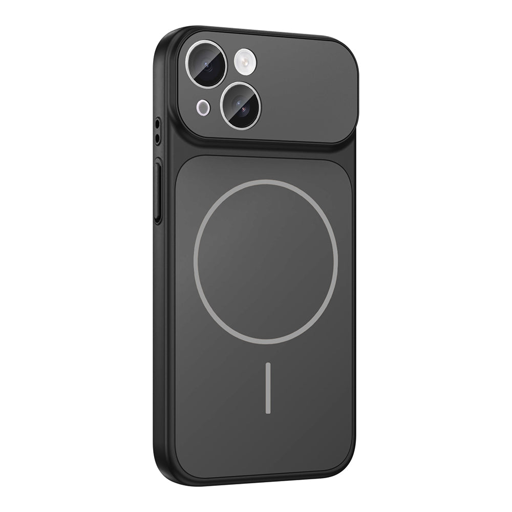 Apple iPhone 13 Kılıf Zore M-Safe Şarj Özellikli Kamera Korumalı Formen Kapak Turuncu