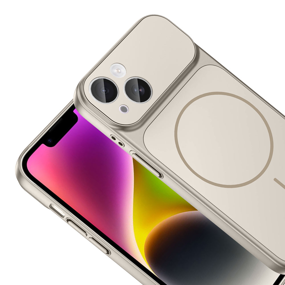 Apple iPhone 13 Kılıf Zore M-Safe Şarj Özellikli Kamera Korumalı Formen Kapak Siyah