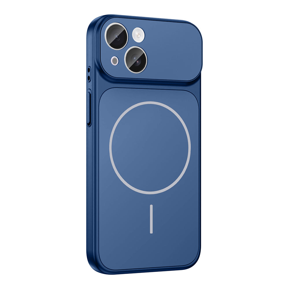 Apple iPhone 13 Kılıf Zore M-Safe Şarj Özellikli Kamera Korumalı Formen Kapak Gri