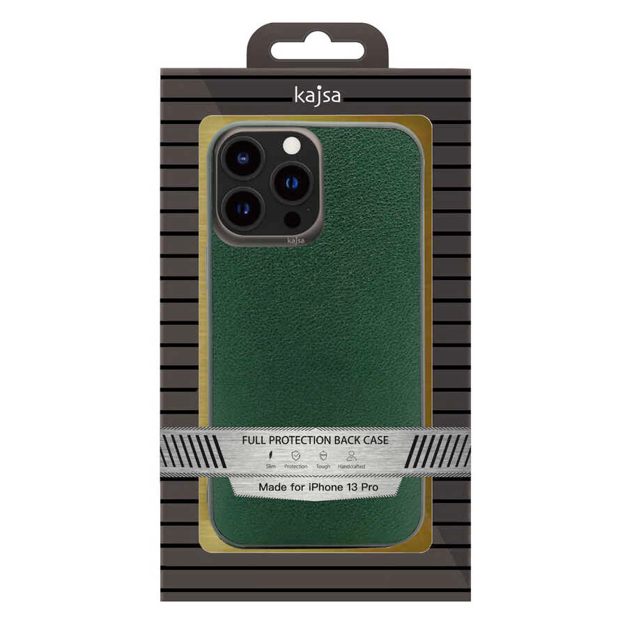 Apple iPhone 13 Pro Kılıf Kajsa Luxe Collection Hakiki Deri Kapak Kahverengi