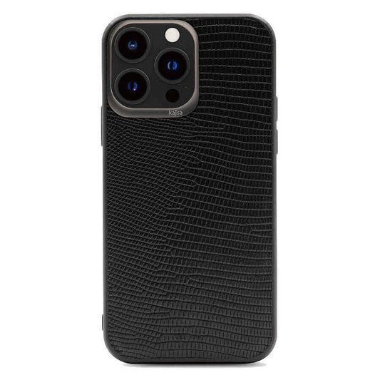 Apple iPhone 13 Pro Kılıf Kajsa Preppie Collection Pu Deri Kapak Siyah