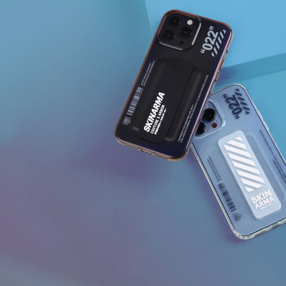 Apple iPhone 13 Pro Kılıf SkinArma Şeffaf Desenli Kaze Kapak Siyah