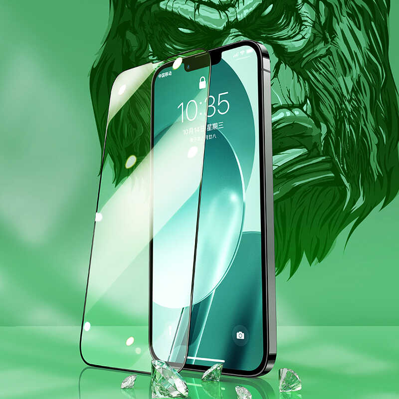 Apple iPhone 13 Pro Max Benks Little KingKong Anti-Blue Light Cam Ekran Koruyucu Siyah