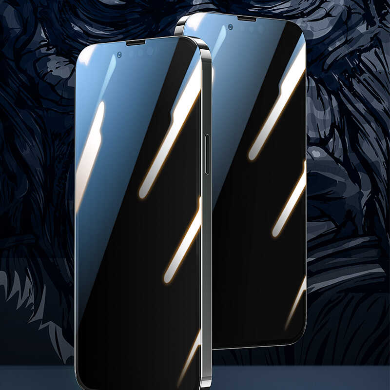 Apple iPhone 13 Pro Max Benks Little KingKong Privacy Cam Ekran Koruyucu Siyah