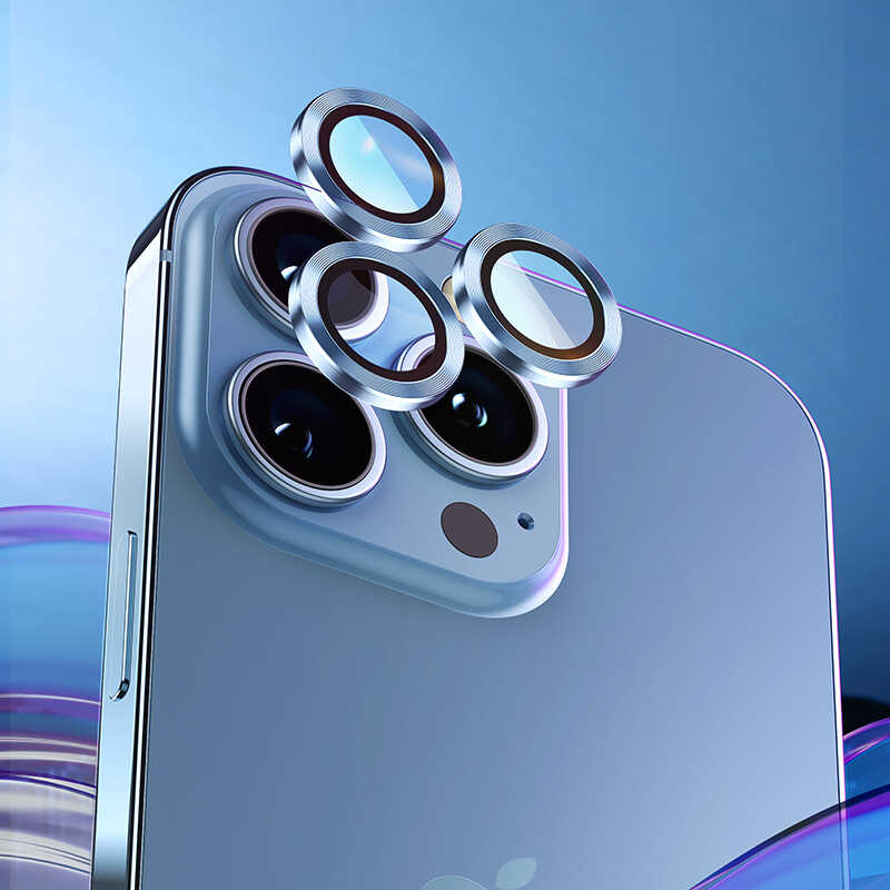 Apple iPhone 13 Pro Max Benks New KR Kamera Lens Koruyucu Mavi