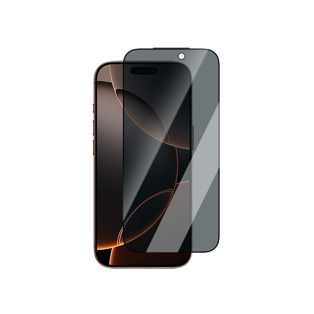 Apple iPhone 13 Pro Max CaseWorld Applicator Serisi 2.5D Eyesafe Mavi Işık Teknolojili 0.33mm Privacy Temperli Cam Ekran Koruyucu + Uygulama Aparatı Siyah