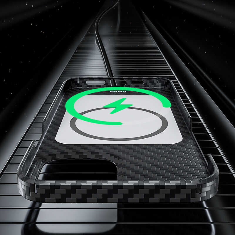 Apple iPhone 13 Pro Max Kılıf Benks Aramid Magsafe 3 in 1 Set Siyah