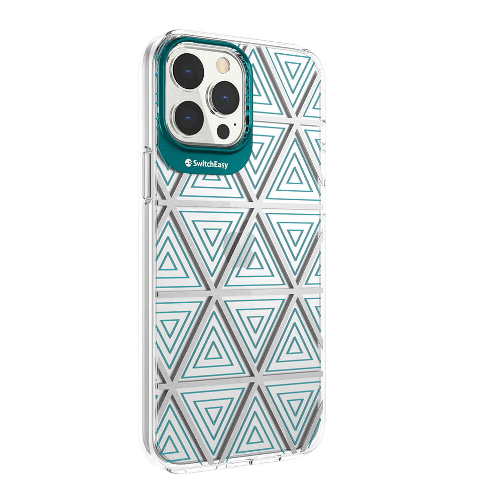 Apple iPhone 13 Pro Max Kılıf Çift IMD Baskılı Lisanslı Switcheasy Artist Aurora Kapak Yeşil