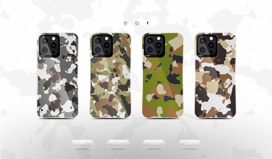 Apple iPhone 13 Pro Max Kılıf Kajsa Camo Kapak NO4