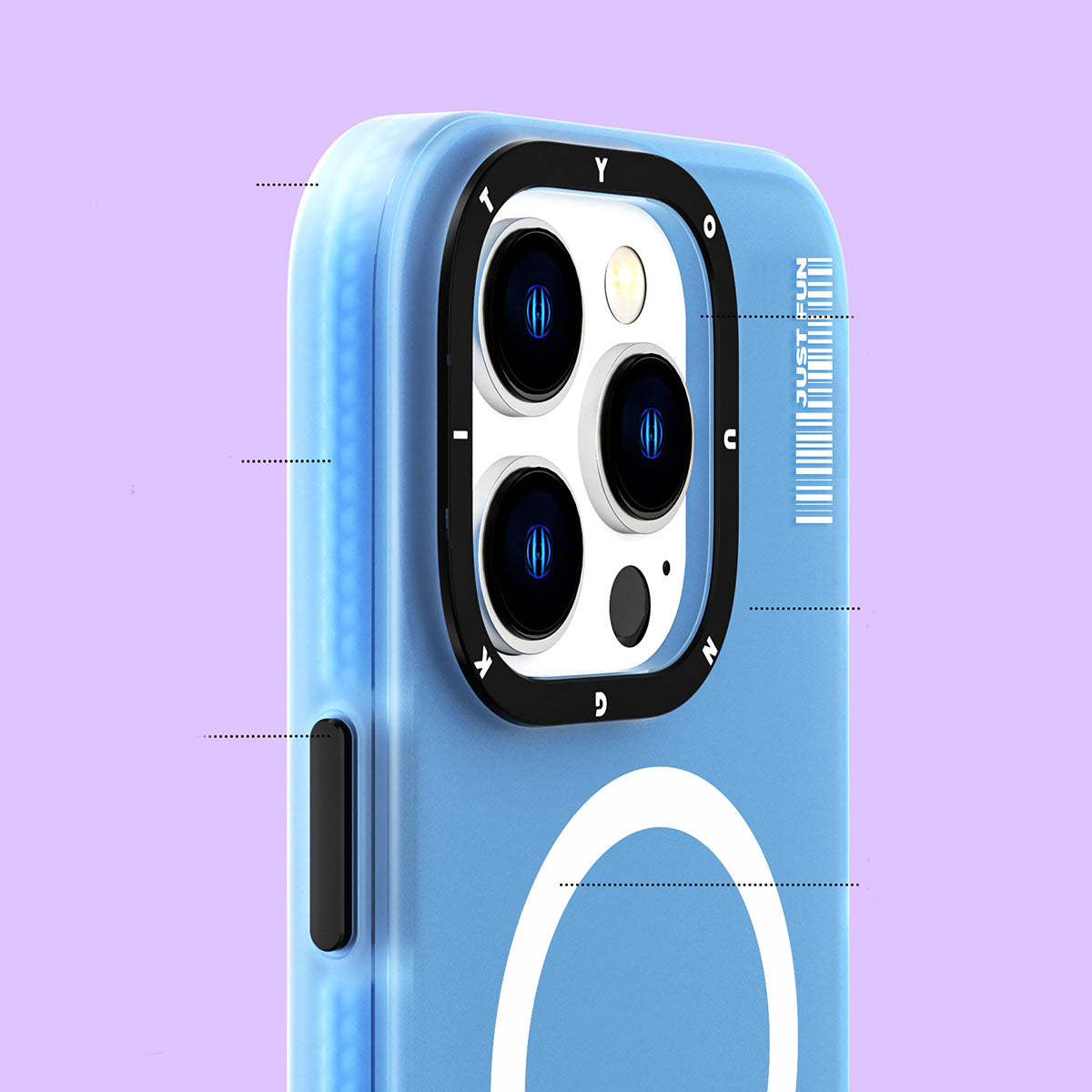 Apple iPhone 13 Pro Max Kılıf Magsafe Şarj Özellikli Youngkit Colored Sand Serisi Kapak Pembe