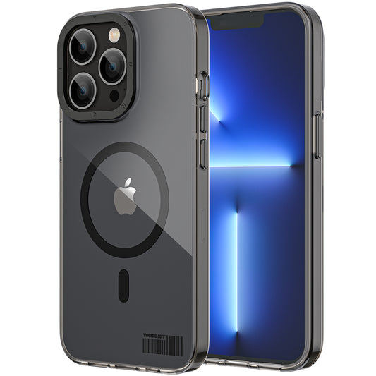 Apple iPhone 13 Pro Max Kılıf Magsafe Şarj Özellikli Youngkit Coloured Glaze Serisi Kapak Siyah