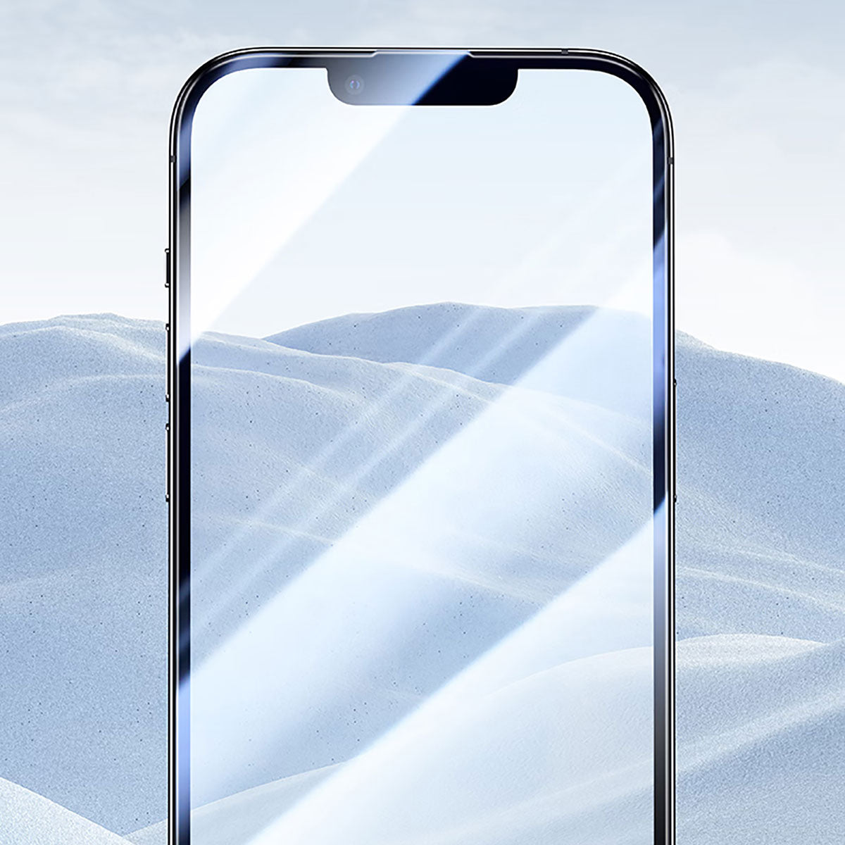 Apple iPhone 13 Pro Max Wiwu CZ-003 Mavi Işık Teknolojili Hidrofobik ve Oleofobik Parlama Önleyici Cam Ekran Koruyucu Siyah