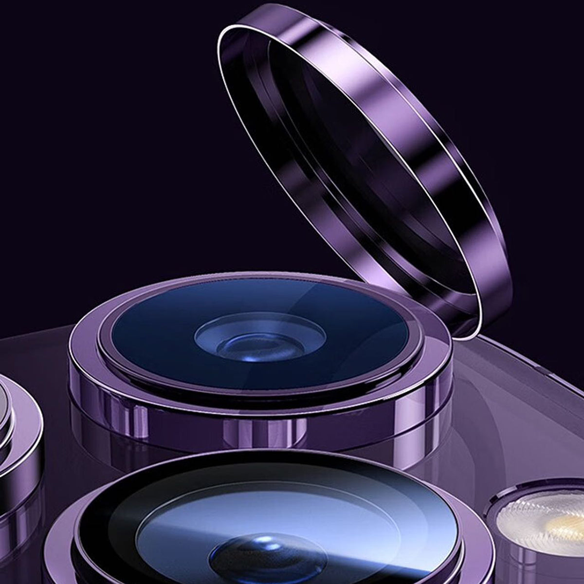 Apple iPhone 14 Go Des CL-10 Kamera Lens Koruyucu Mavi