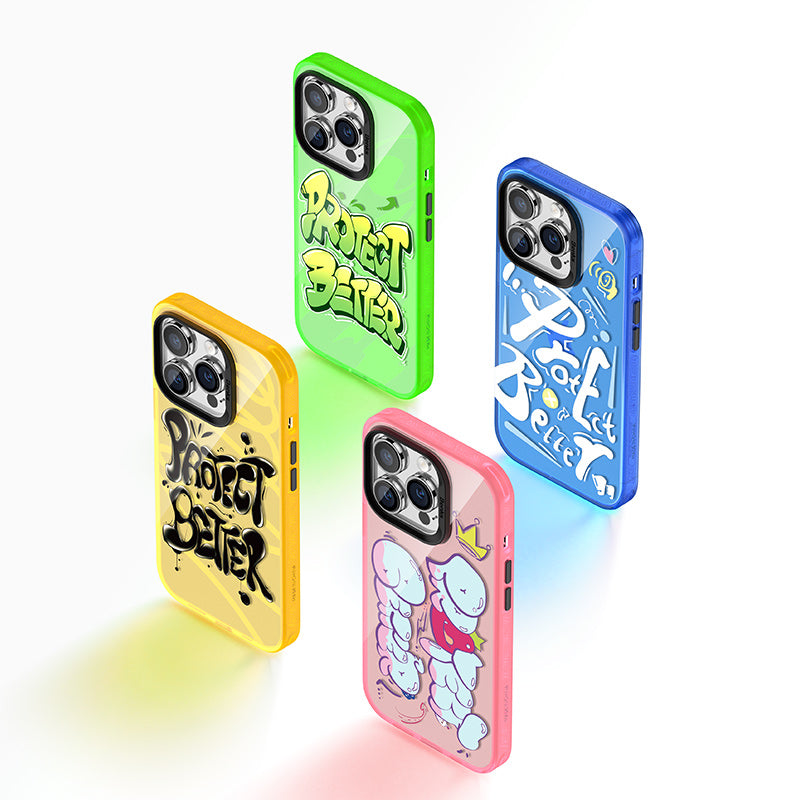 Apple iPhone 14 Kılıf Airbagli TPU Yazı Temalı Benks Dynamic New Kapak Yeşil