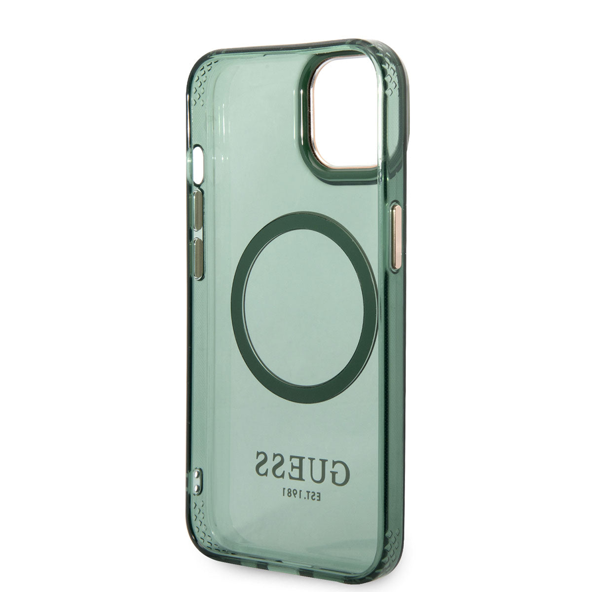 Apple iPhone 14 Kılıf GUESS Magsafe Şarj Özellikli Airbagli Dizayn Kapak Yeşil