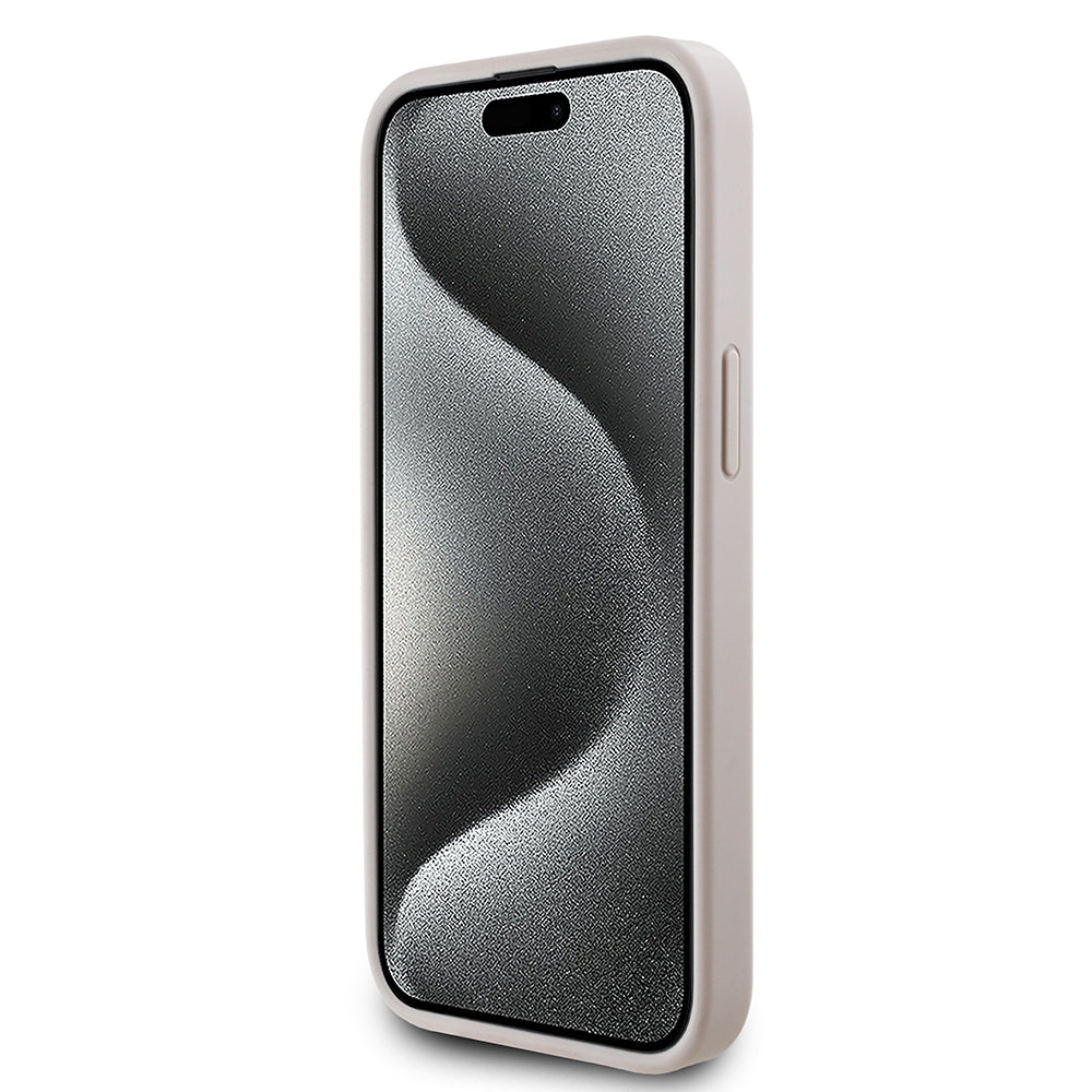 Apple iPhone 14 Kılıf Guess Orjinal Lisanslı Magsafe Şarj Özellikli 4G Desen Yazı Logolu Kapak Pembe