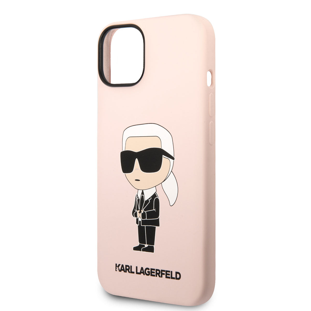 Apple iPhone 14 Kılıf Karl Lagerfeld Silikon Karl Dizayn Kapak Pembe