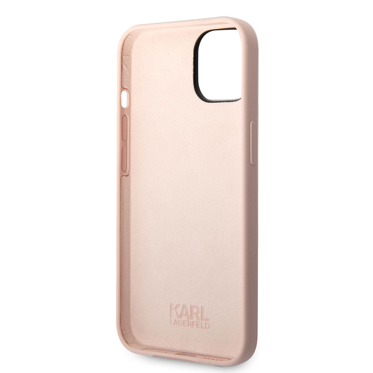 Apple iPhone 14 Kılıf Karl Lagerfeld Silikon Karl Dizayn Kapak Pembe