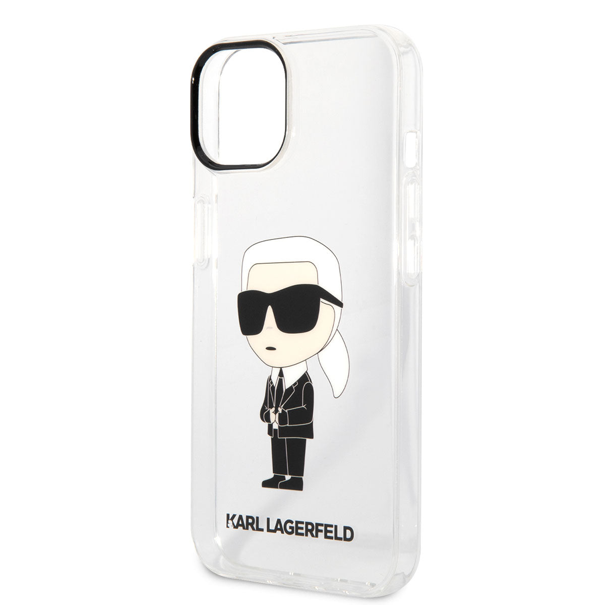 Apple iPhone 14 Kılıf Karl Lagerfeld Transparan İkonik Karl Dizayn Kapak Renksiz