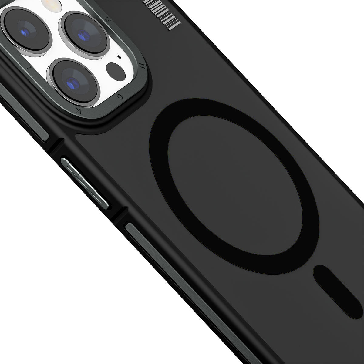 Apple iPhone 14 Kılıf Magsafe Şarj Özellikli Youngkit Rock Sand Serisi Kapak Gri