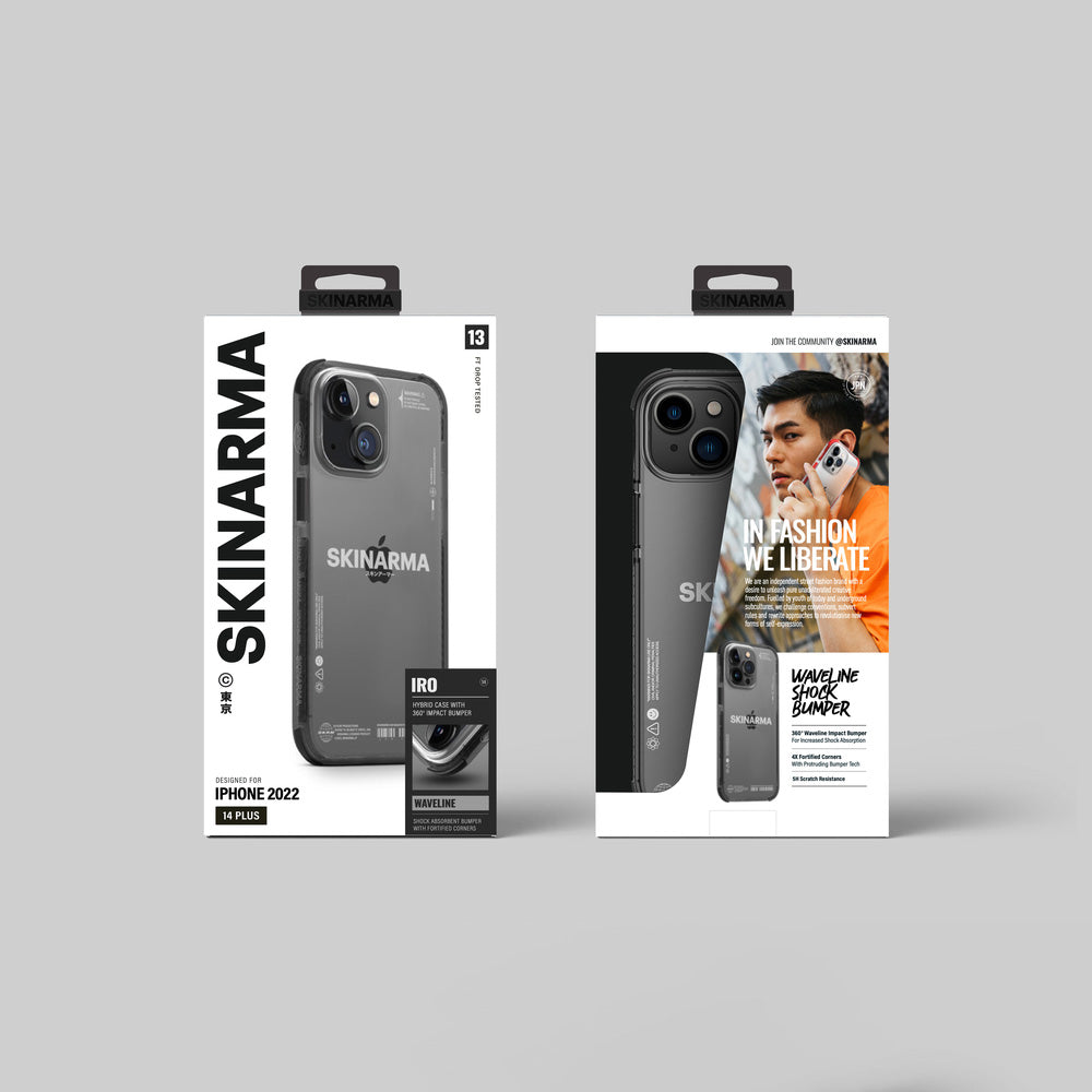 Apple iPhone 14 Kılıf SkinArma Şeffaf Airbag Tasarımlı Iro Kapak Siyah