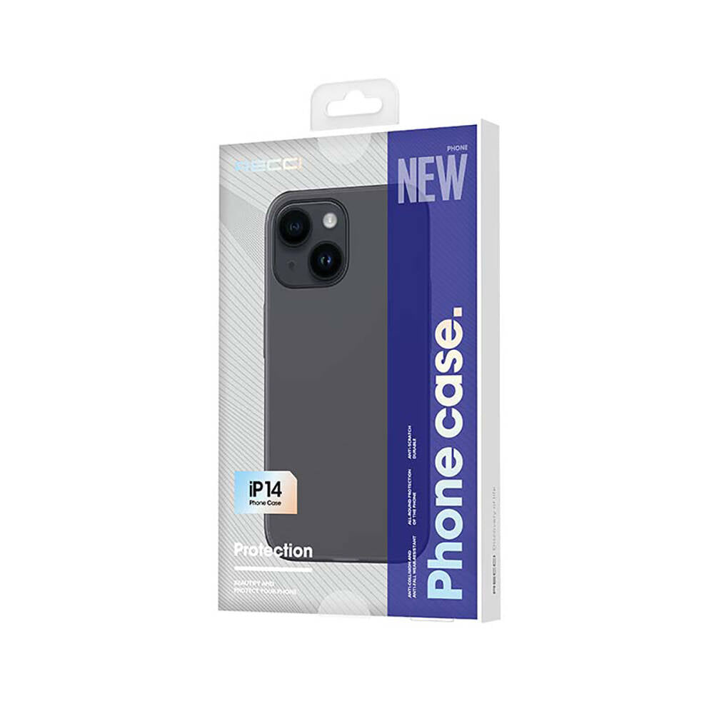 Apple iPhone 14 Kılıf Ultra İnce Mat PC Arka Yüzey Recci Elite Serisi Kapak Beyaz