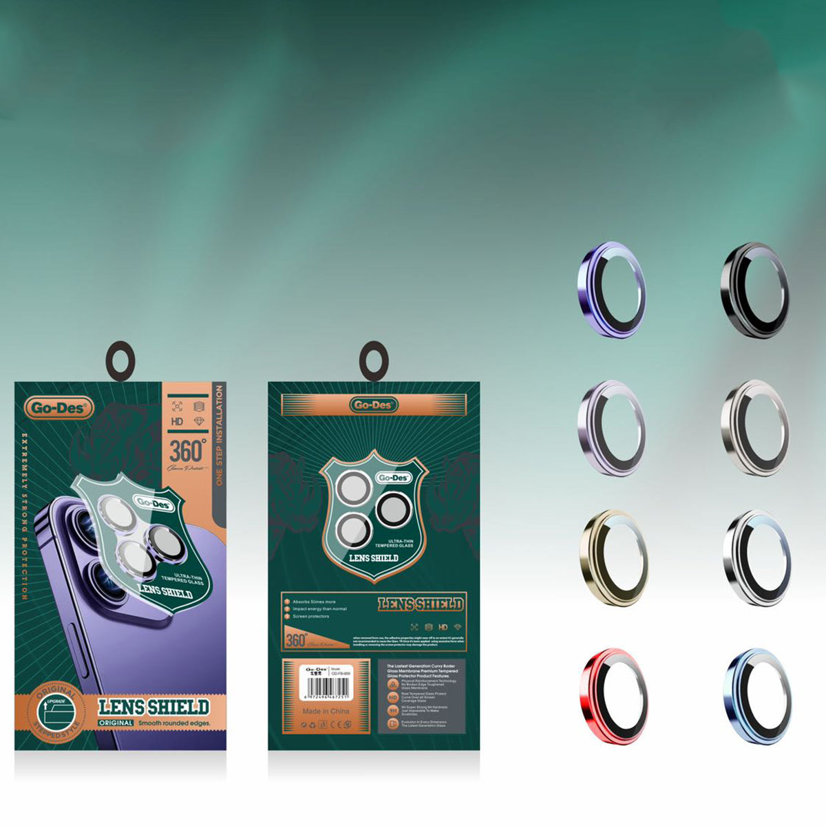 Apple iPhone 14 Plus Go Des CL-10 Kamera Lens Koruyucu Gümüş