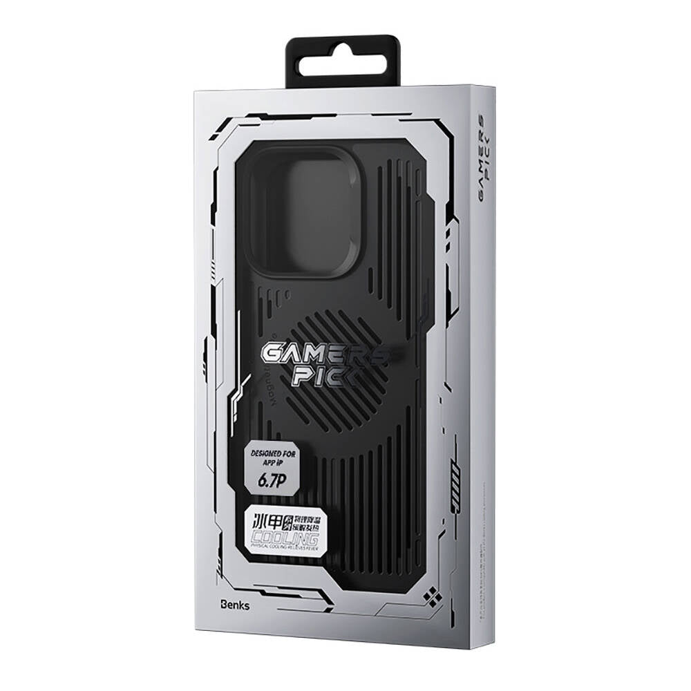 Apple iPhone 14 Plus Kılıf Magsafe Şarj Özellikli Düşme Dirençli Soğutucu Benks Biliz Kapak Siyah