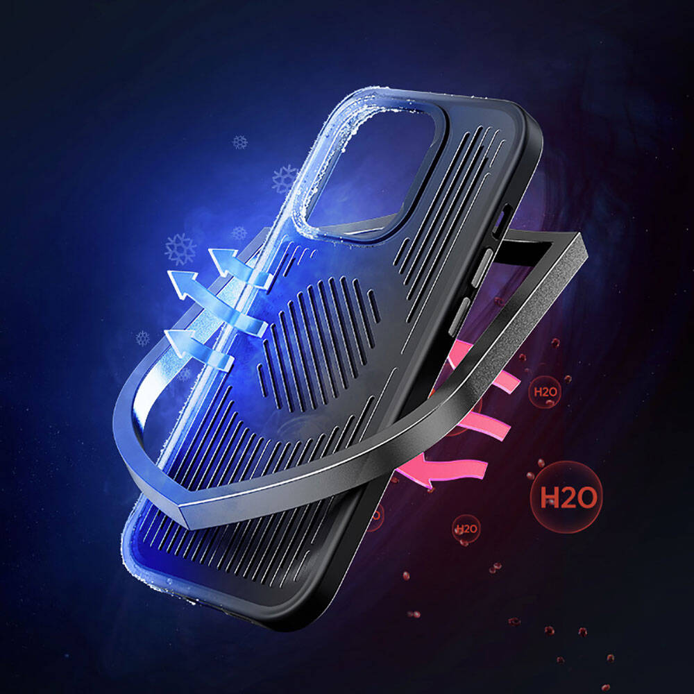 Apple iPhone 14 Plus Kılıf Magsafe Şarj Özellikli Düşme Dirençli Soğutucu Benks Biliz Kapak Siyah