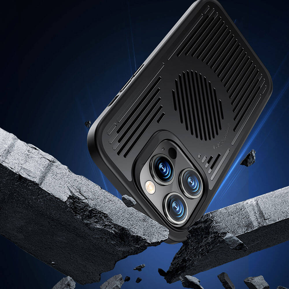 Apple iPhone 14 Plus Kılıf Magsafe Şarj Özellikli Düşme Dirençli Soğutucu Benks Biliz Kapak Siyah