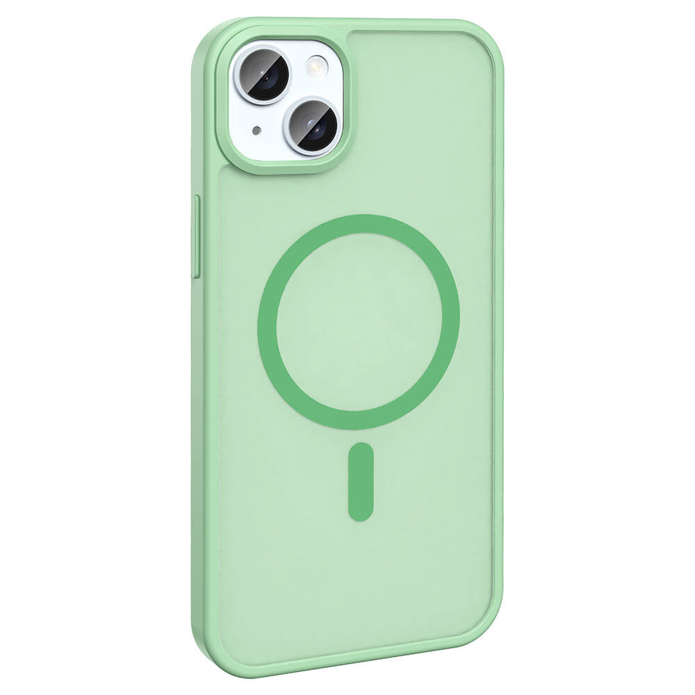 Apple iPhone 14 Plus Kılıf M-safe Şarj Özellikli Mat Arka Yüzey Zore Sio Kapak Siyah